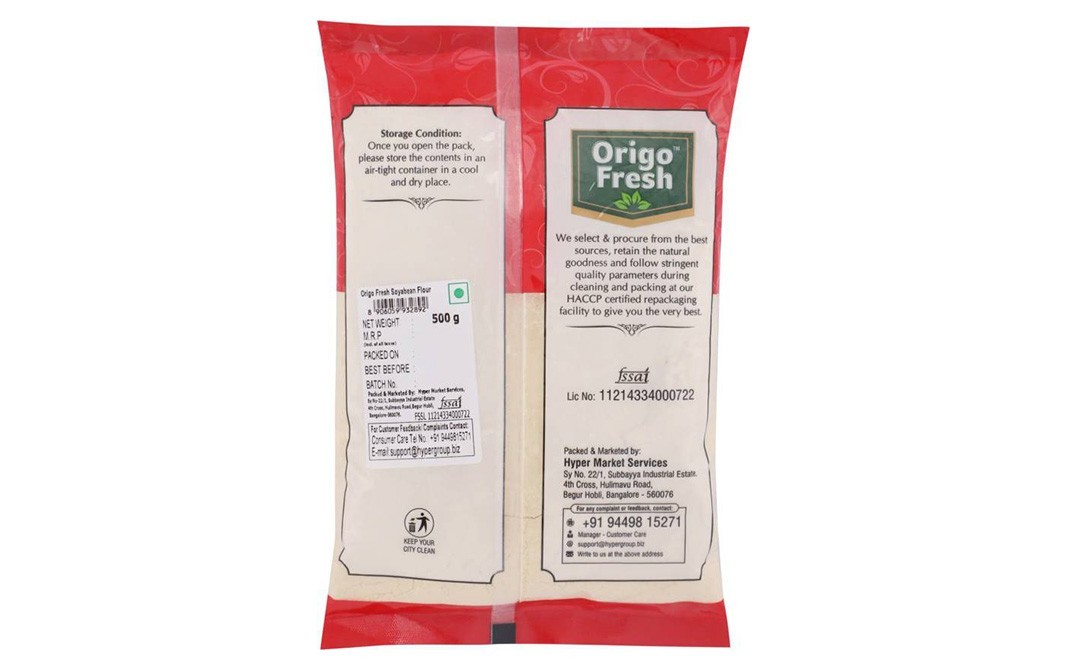 Origo Fresh Soyabean Flour    Pack  500 grams